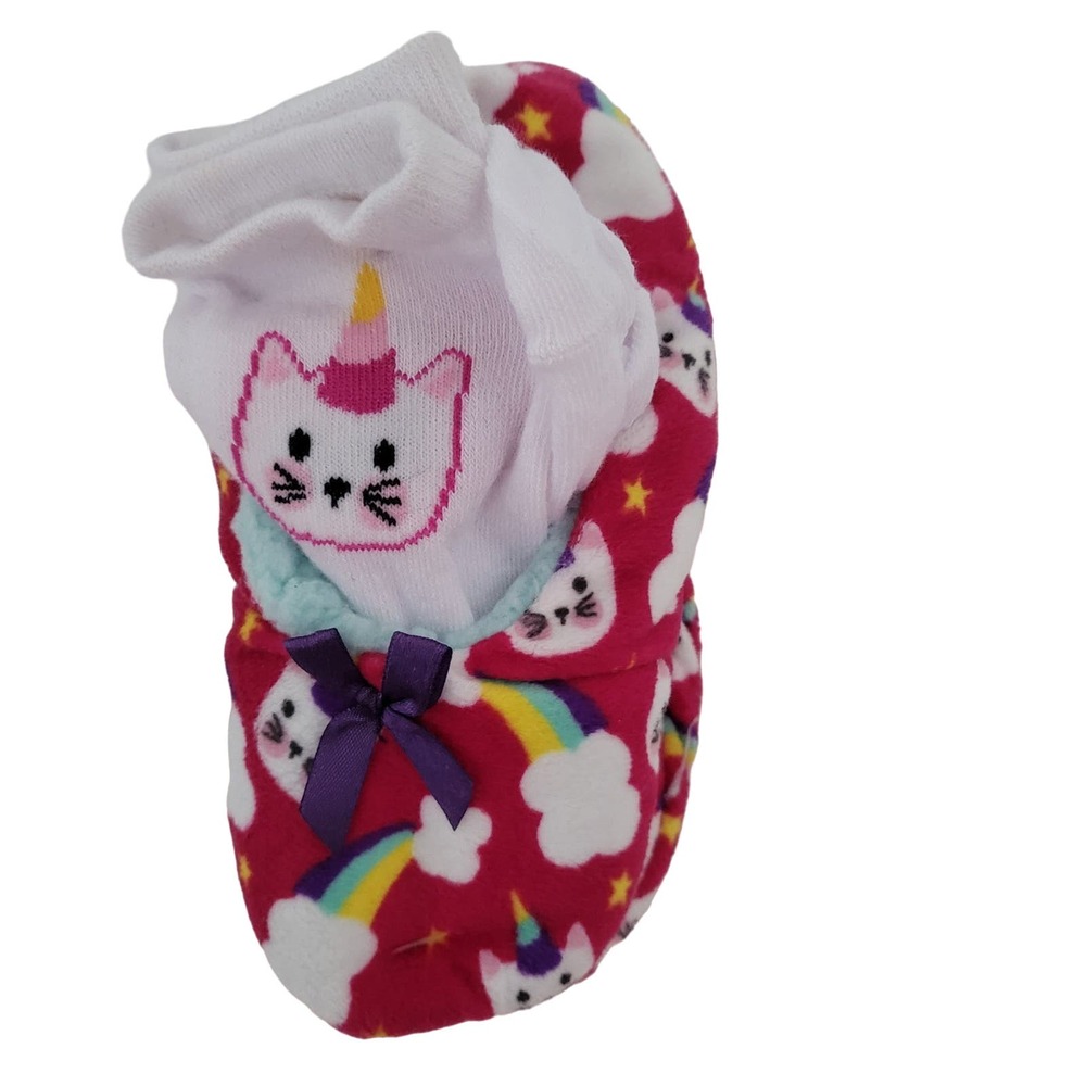 New shoe size 13-4 kids slippers and sock set